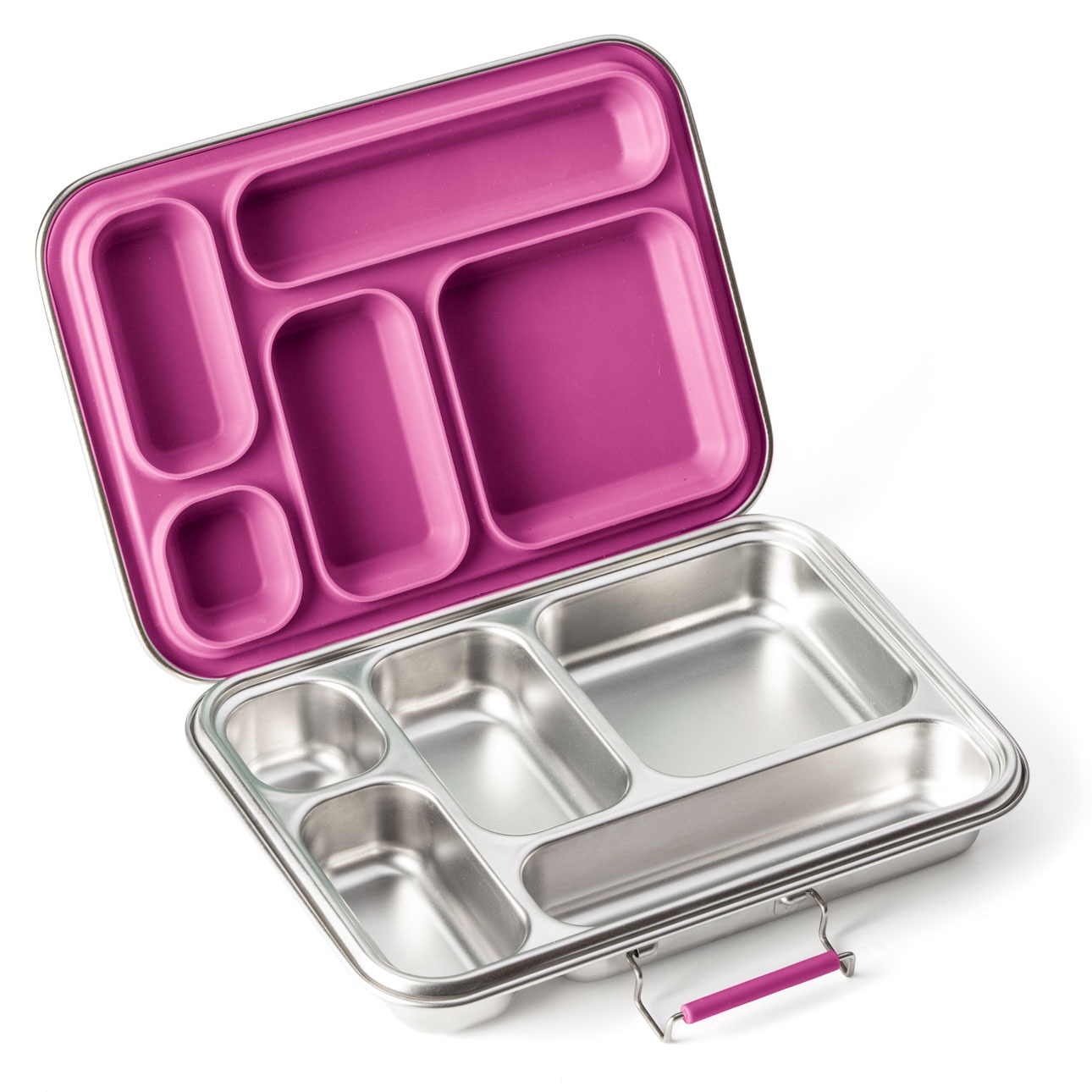 LEKKABOX - Lunchbox Edelstahl mit 5 Fächern Berry