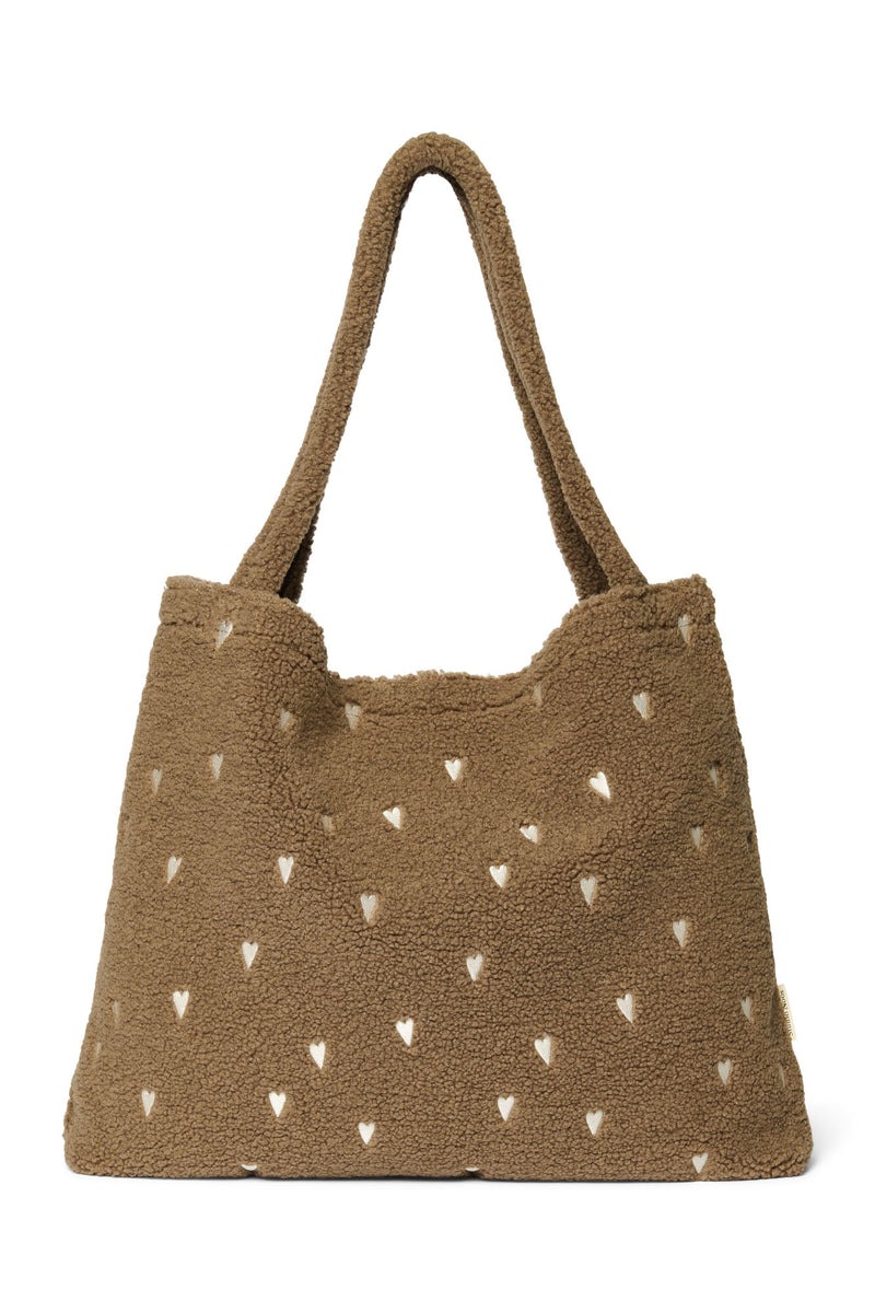 Studio Noos - Tasche Brown Teddy Hearts