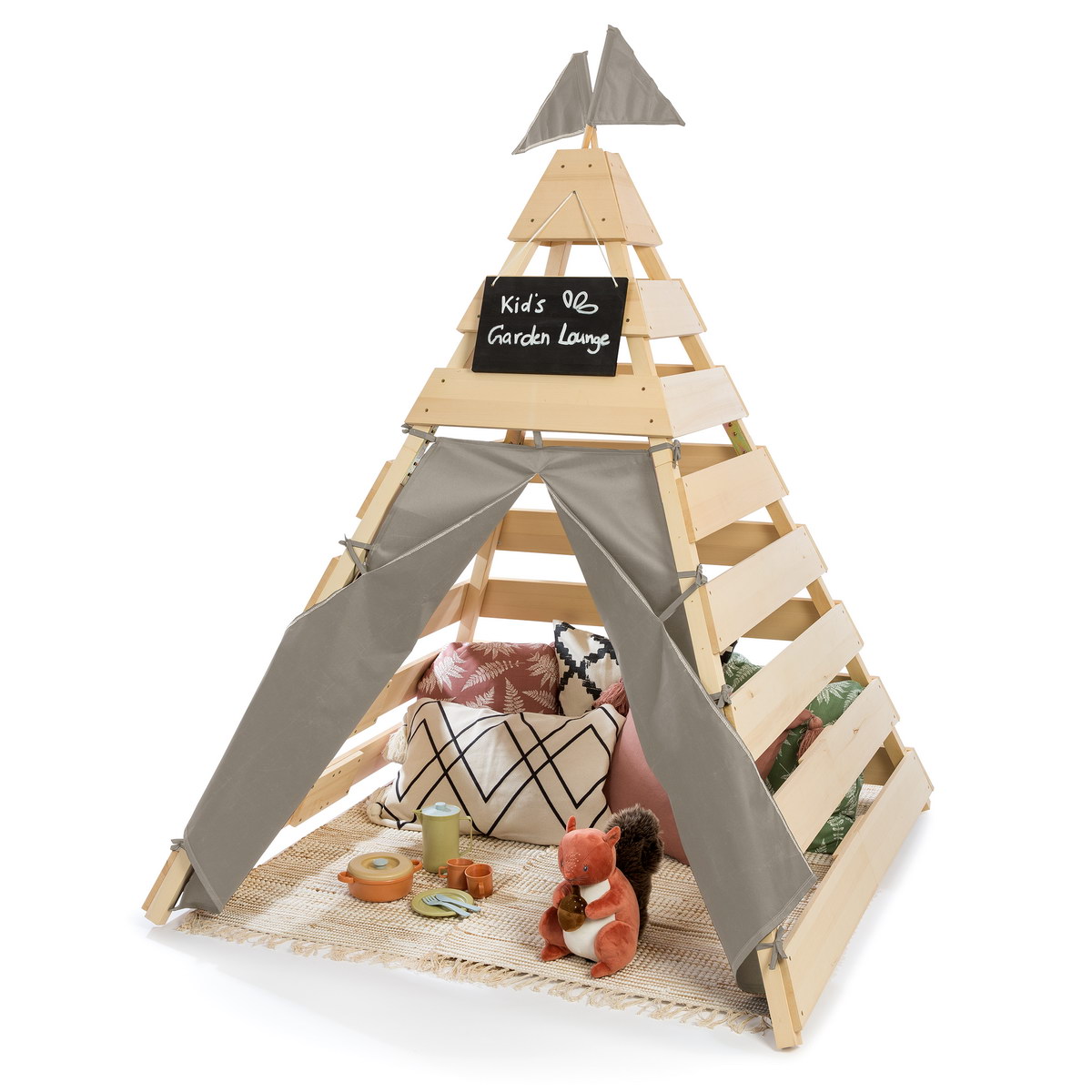 MUDDY BUDDY ® - Outdoor Tipi "Dreamer" natur-warmgrau