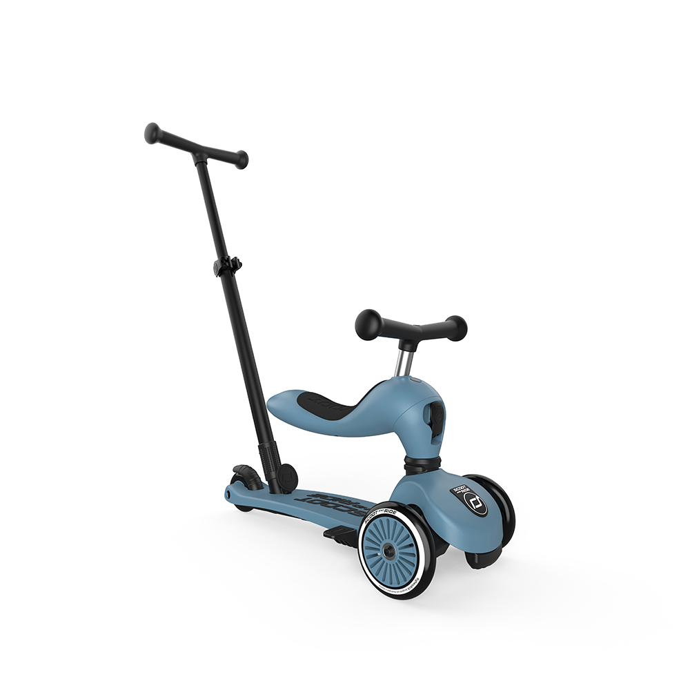 Scoot & Ride - Laufrad/Scooter Highwaykick 1 Push and Go Steel