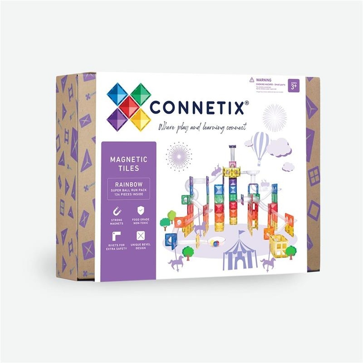 connetix - Magnetbausteine Rainbow Super Ball Run 134-tlg. 