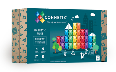 400-x-250_18pc-Rainbow-Rectangle connetix - Magnetbausteine Rainbow Rectangle Pack 18-tlg.