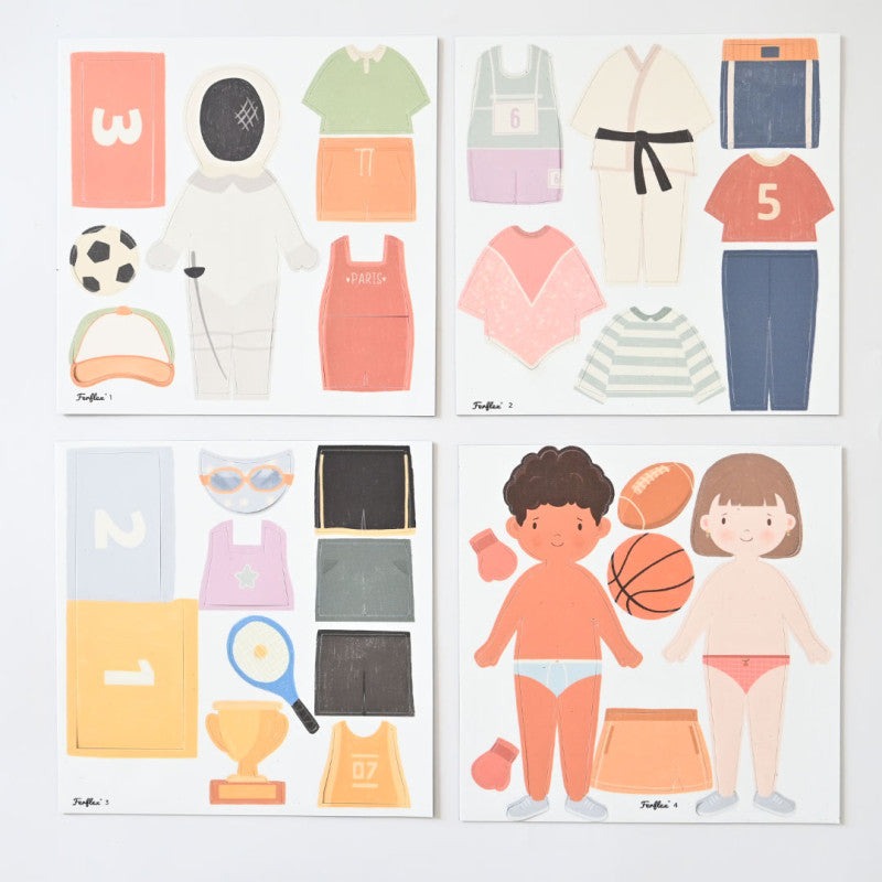 Ferflex - Magnetspiel Silhouette zum Anziehen: Sport Ferflex - Magnetspiel Silhouette zum Anziehen: Sport