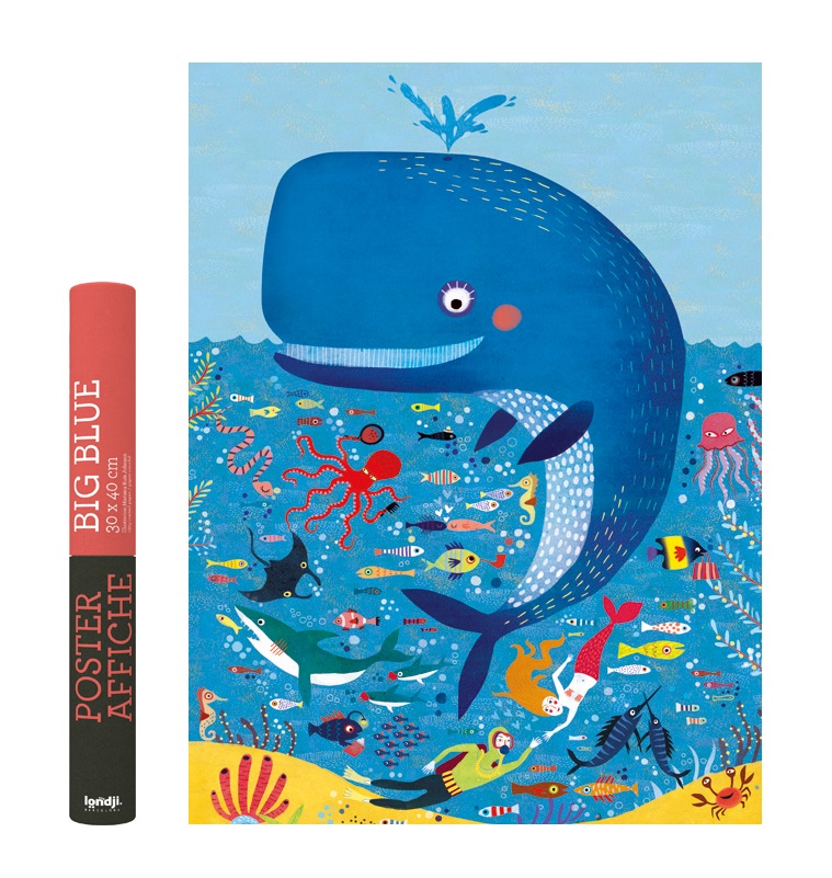 PS004_poster_BIGBLUE_30x40_ Londji - Poster "Big Blue" 30x40