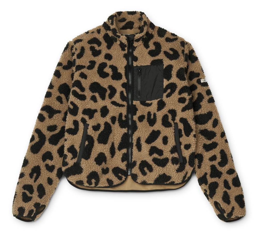 Nelson-jacket_LW14936_0101_Mega-leo_Oat_3-22_f Liewood - Jacke Damen Teddy Nelson Mega leo / Oat mix