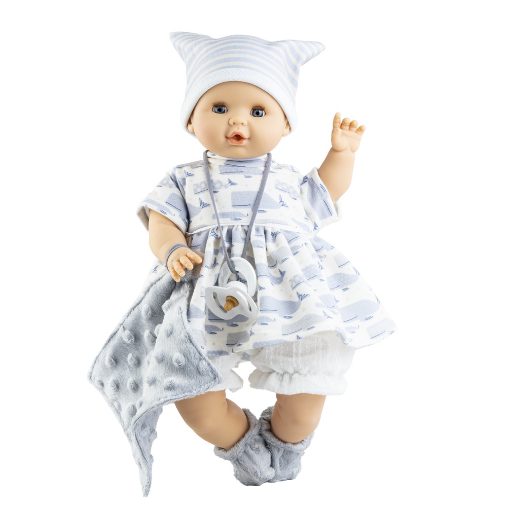 paola-reina_puppe_sonia_sprechend_wal-blau Paola Reina - sprechende Puppe Sonia 36cm Wal/blau