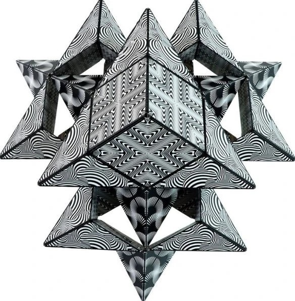 SHASHIBO - Geometrischer Magnetwürfel Black and White