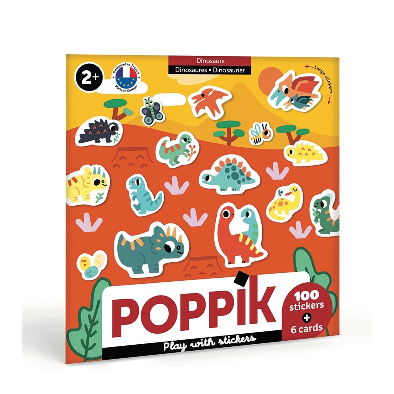 poppik_stickerkarten_dino Poppik - Stickerkarten Dino