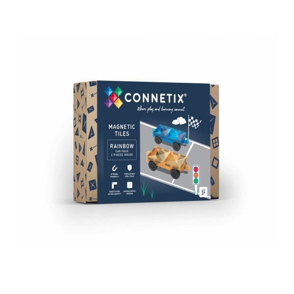 connetix - Magnetbausteine Rainbow Car Pack - 2 Teile