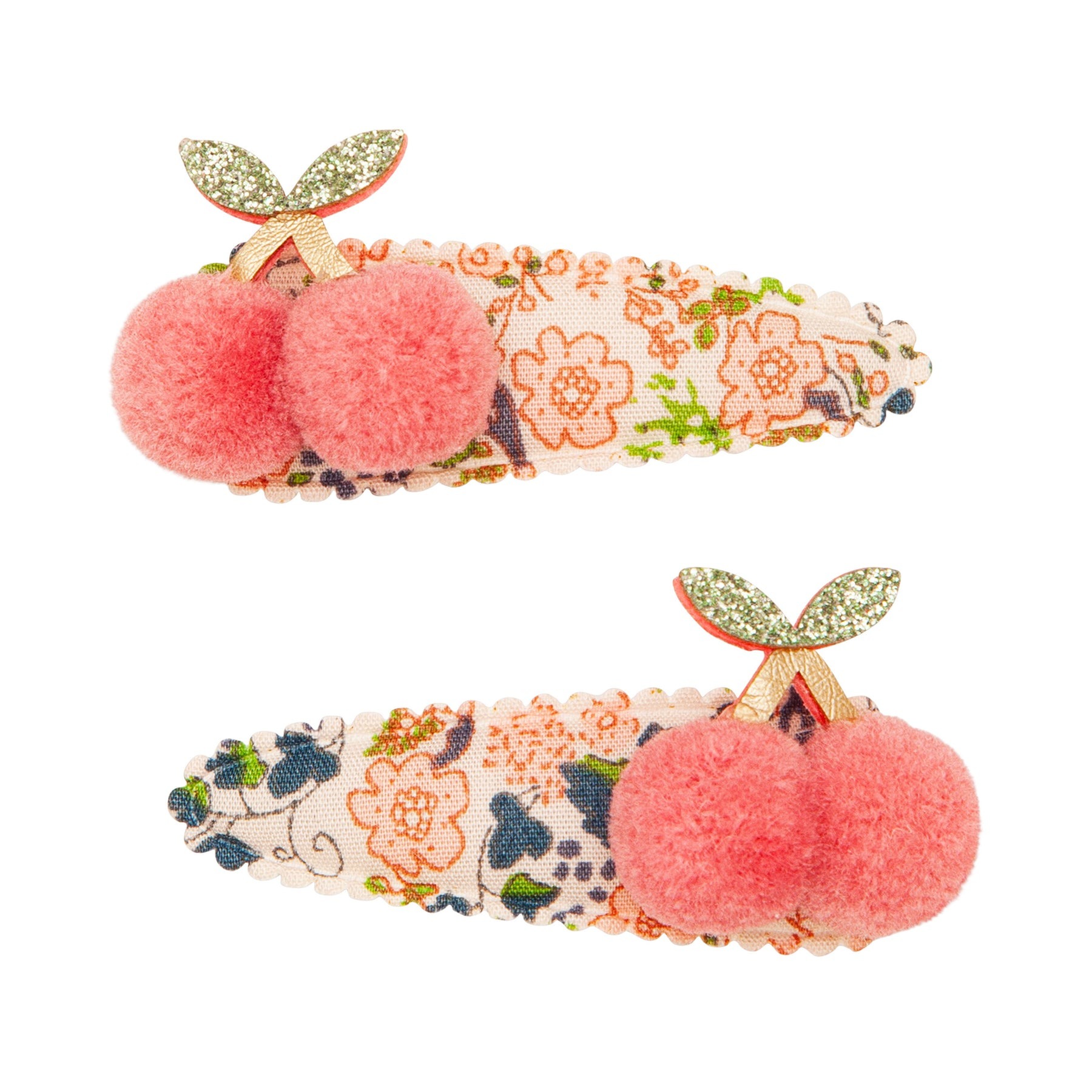 Mimi & Lula - Haarspangen Floral Pom Pom Cherry