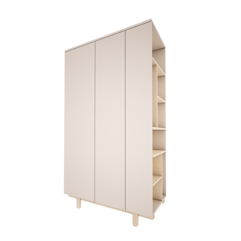 Wood Luck - Kleiderschrank Basic cashmere