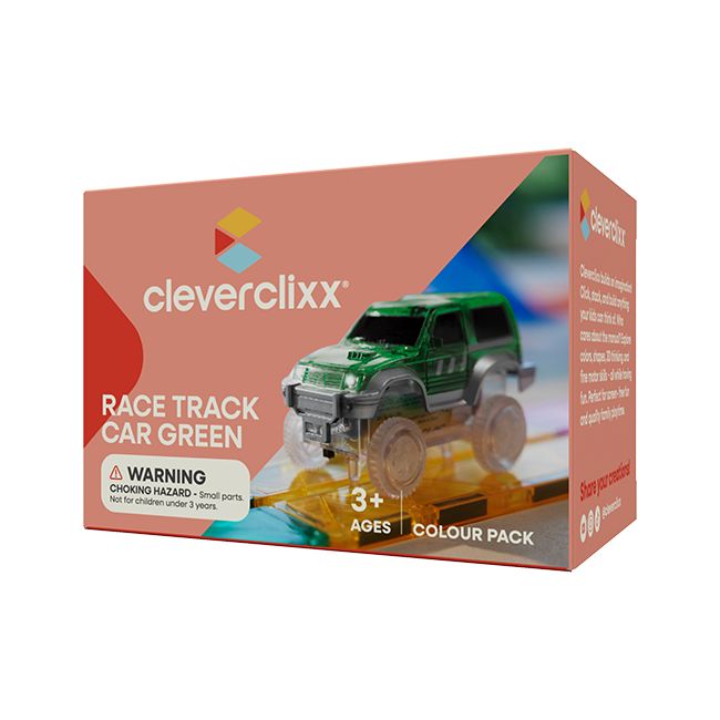 CleverClixx - Spielzeugauto Race Track Car Pastel Green