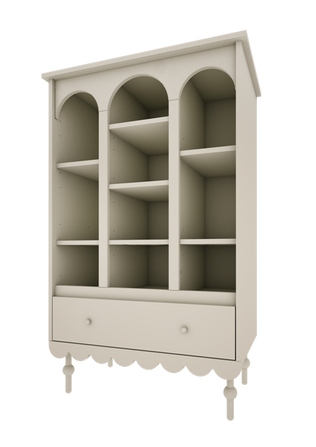 B100-06-rega-babushka-bookshelf Wood Luck - Bücherregal Babushka olive