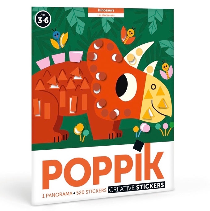 Poppik - Stickerposter Panorama Dinosaurier