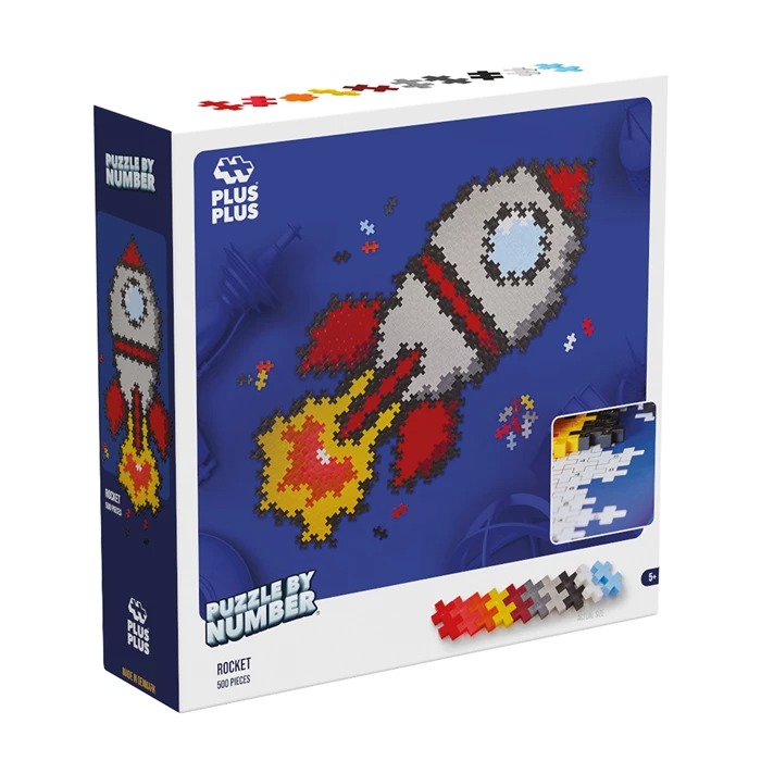 PLUS PLUS - Kreativ Bausteine 500 Stück Puzzle Rakete PLUS PLUS - Kreativ Bausteine 500 Stück Puzzle Rakete