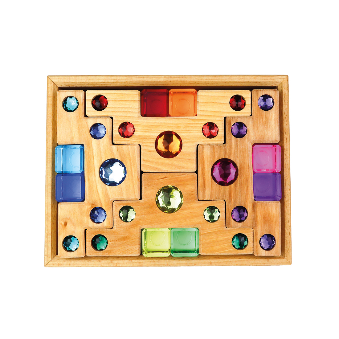 Bauspiel - Farbtreppen mit Lichtbauquadern 16 Teile