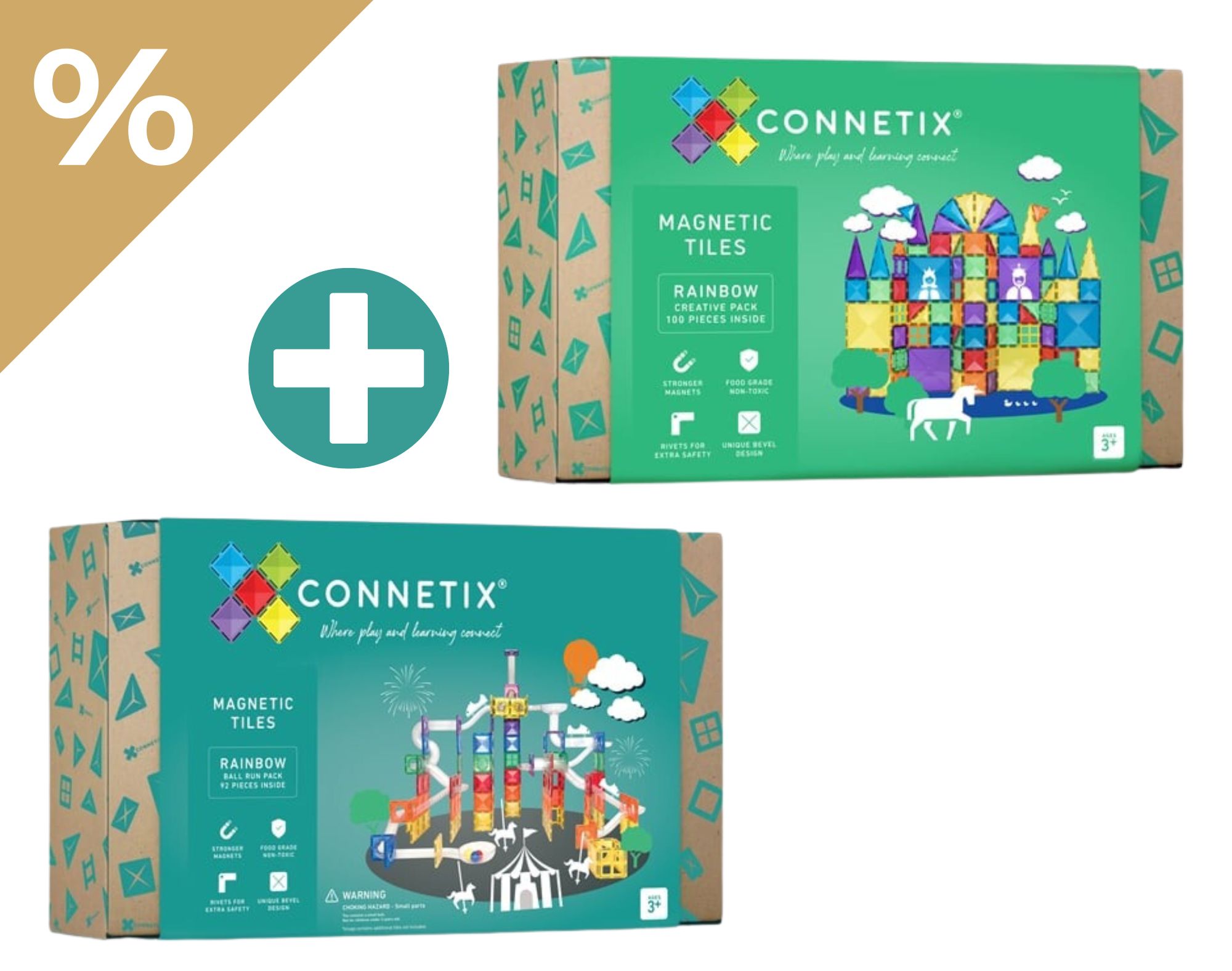 Dream Deals - connetix: Einsteigerset Rainbow (194-tlg.)