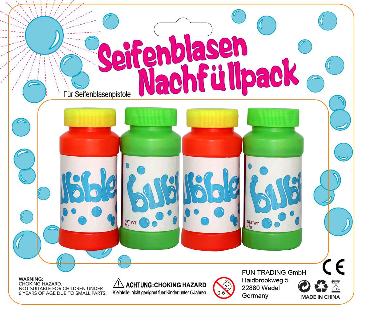 Fun Trading - Nachfüllpack Seifenblasenpistole