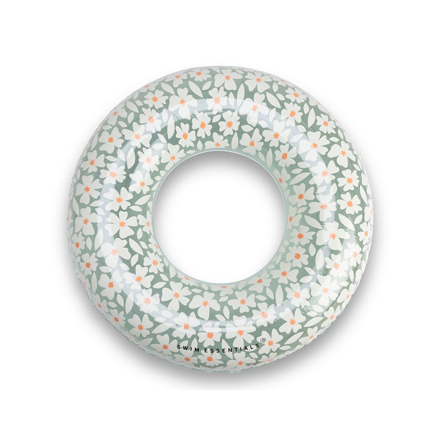 Swim Essentials - Schwimmring 90 cm: Grün mit Blumen
