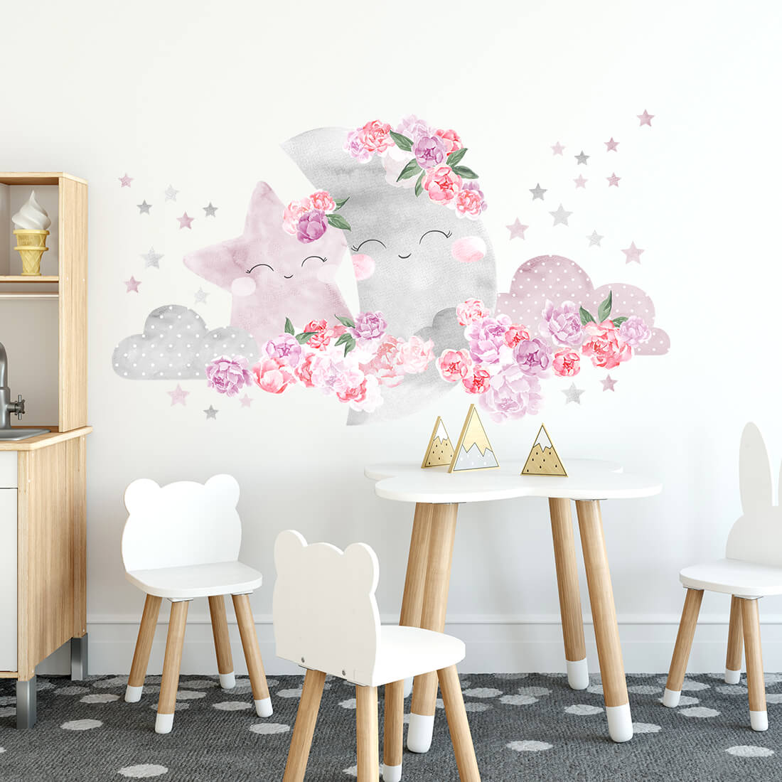 ksiezyc-rozowy-naklejka-naklejka-dla-dzieci-dekoracje-pokoju-1 PASTELOWELOVE - Wandsticker "moon" pink