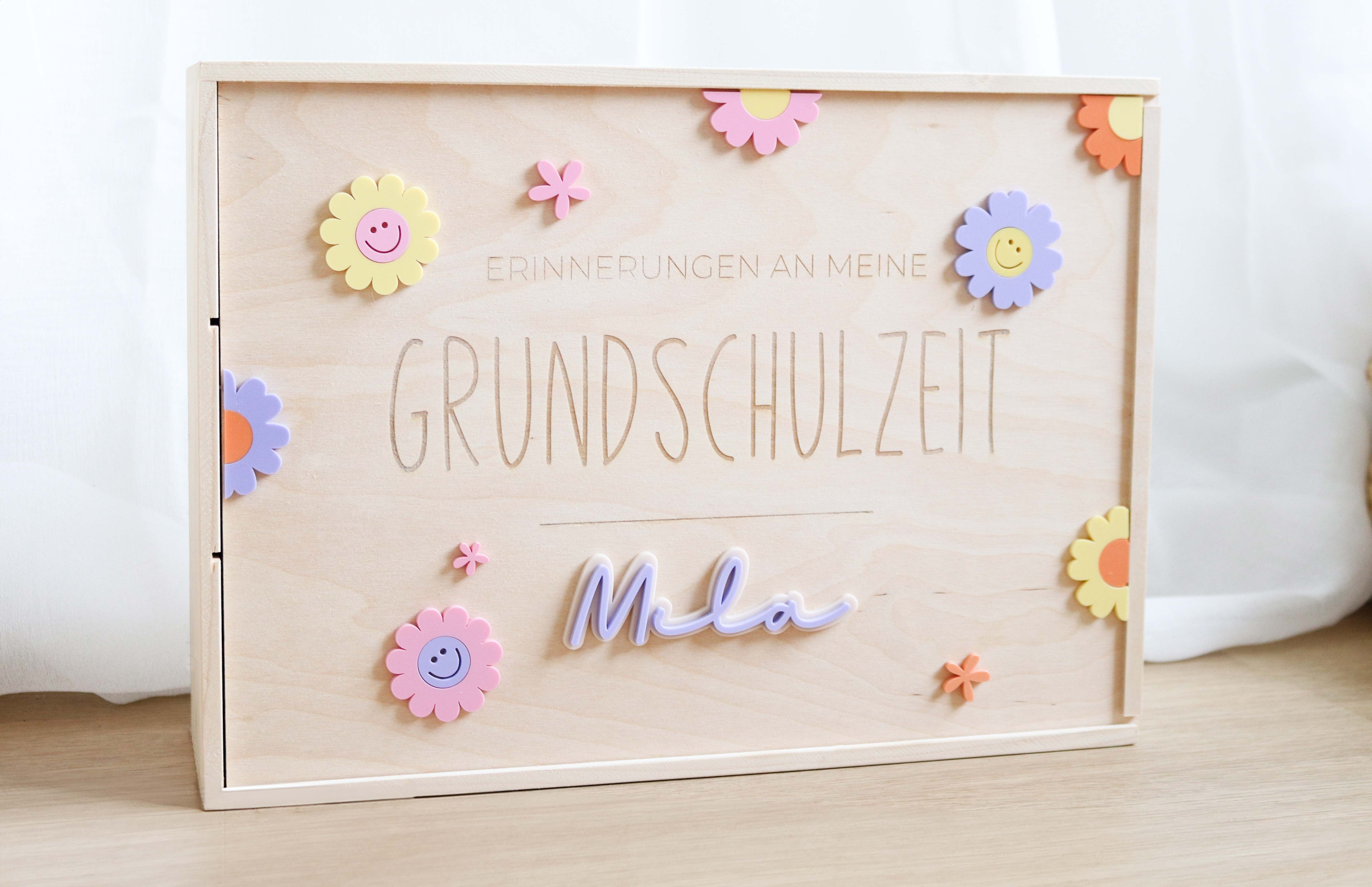 Invy Design - Erinnerungsbox "Smileys & Blumen"