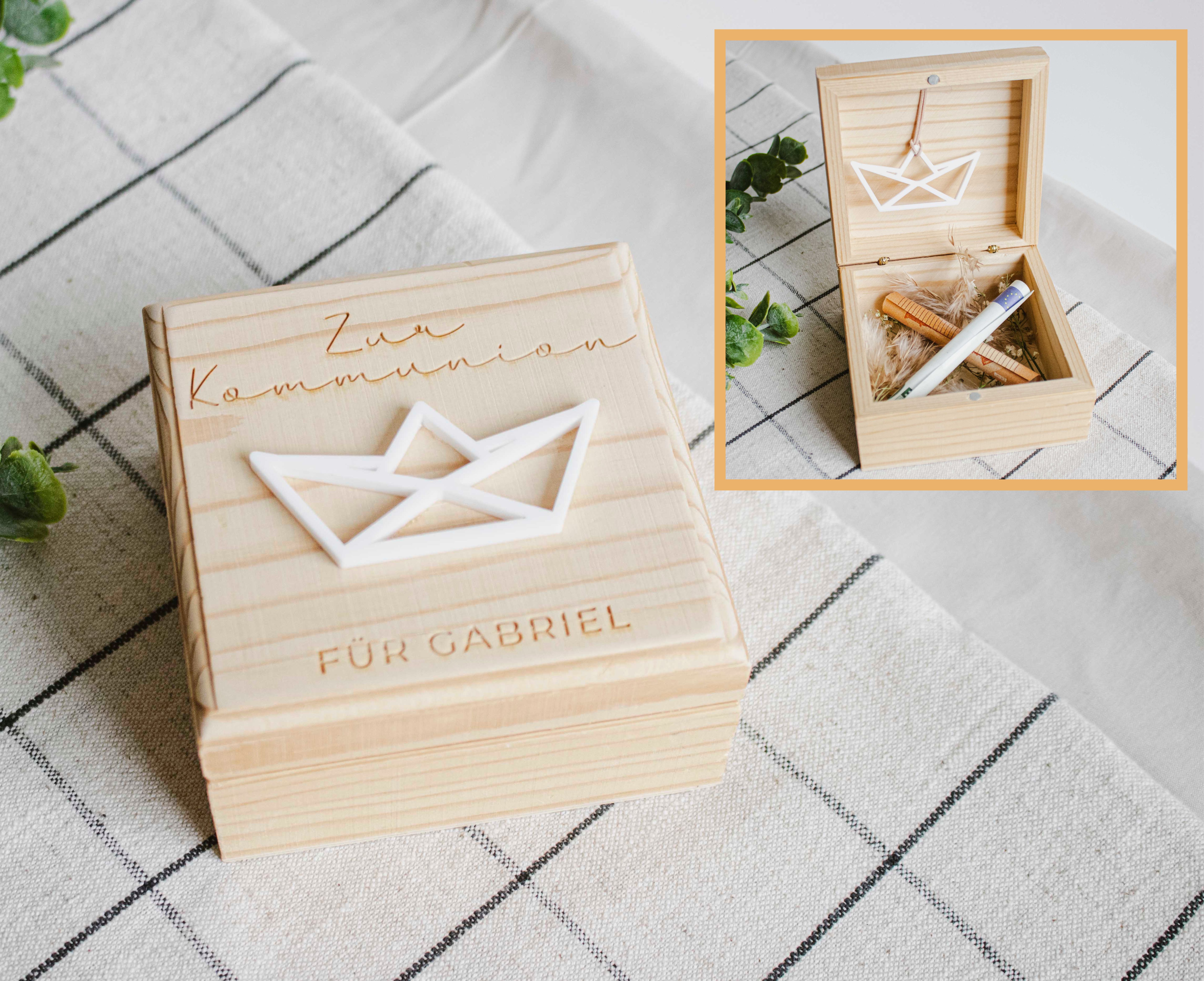 invy-design-geschenk-zur-kommunion-personalisiert Invy Design - Geschenkbox "Boot"