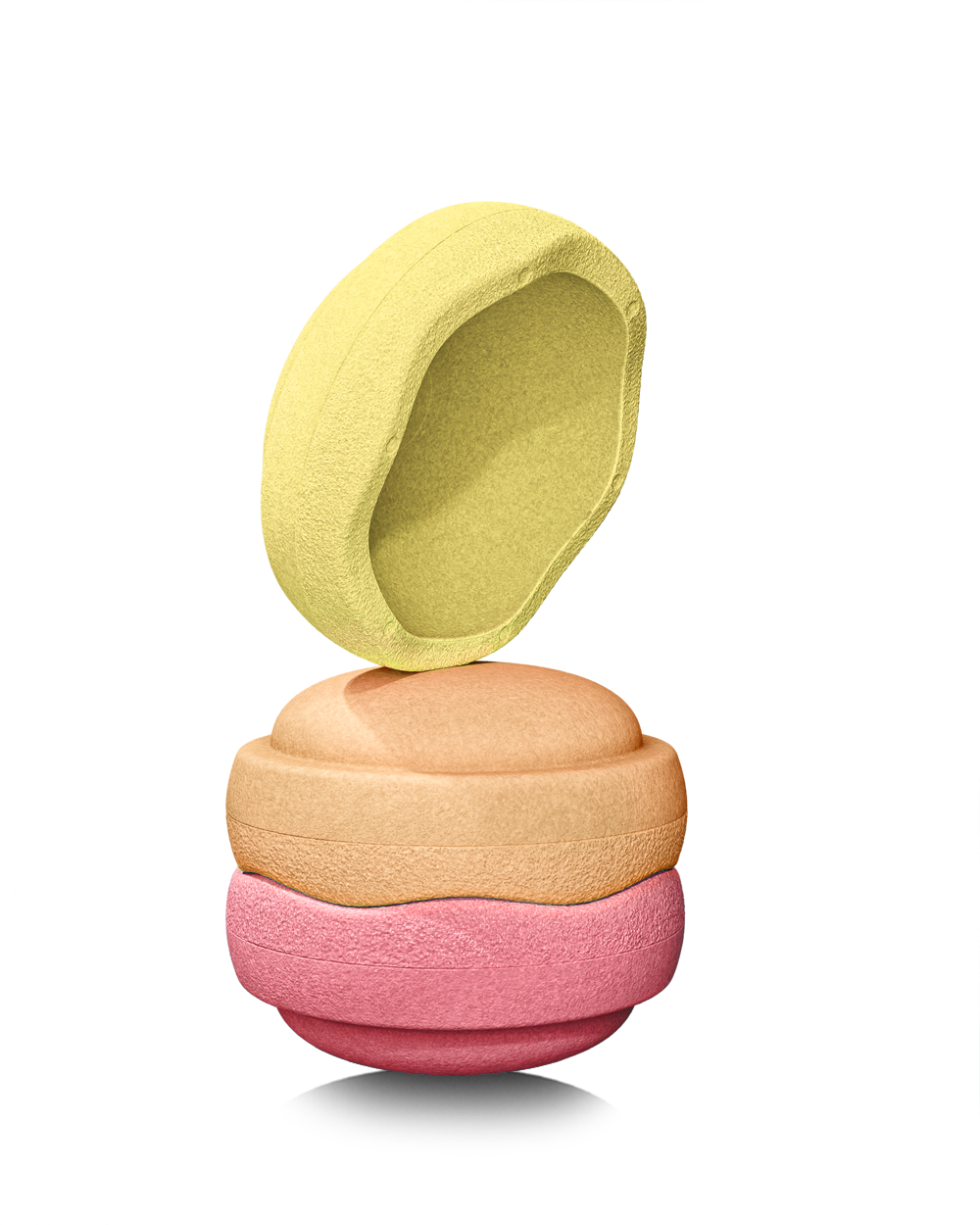 Stapelstein-Original-pastel-warm-sculpted-shadow Stapelstein - Original warm pastel