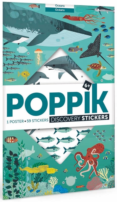 Poppik - Stickerposter Discovery Ozeane