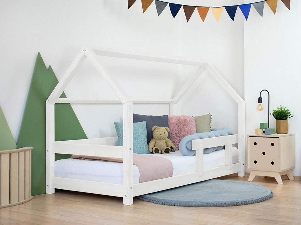 BENLEMI - Hausbett "Terry" mit Bettgitter