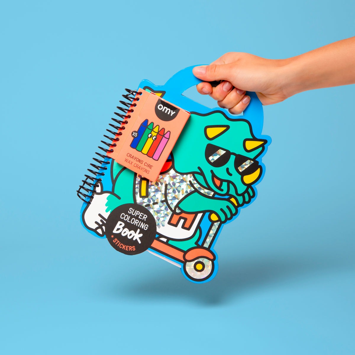 omy - Super Mal- & Stickerbuch Einhorn Dino