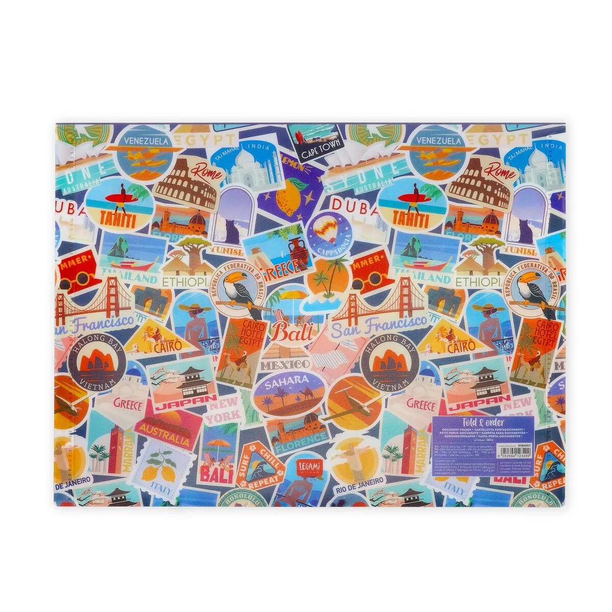 Legami - Dokumentenmappe Travel Stickers