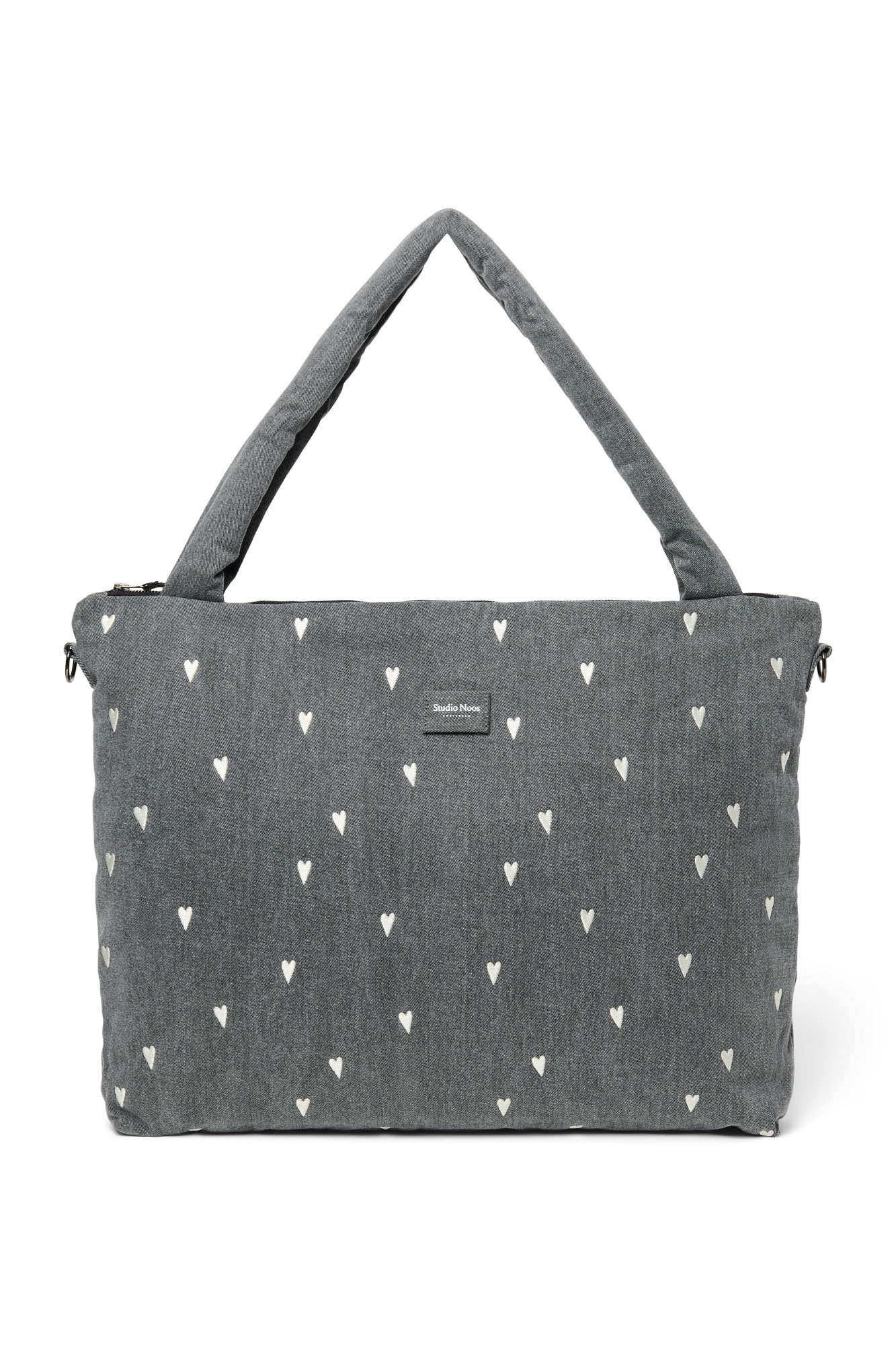 Studio Noos - Wickeltasche Grey Denim Hearts