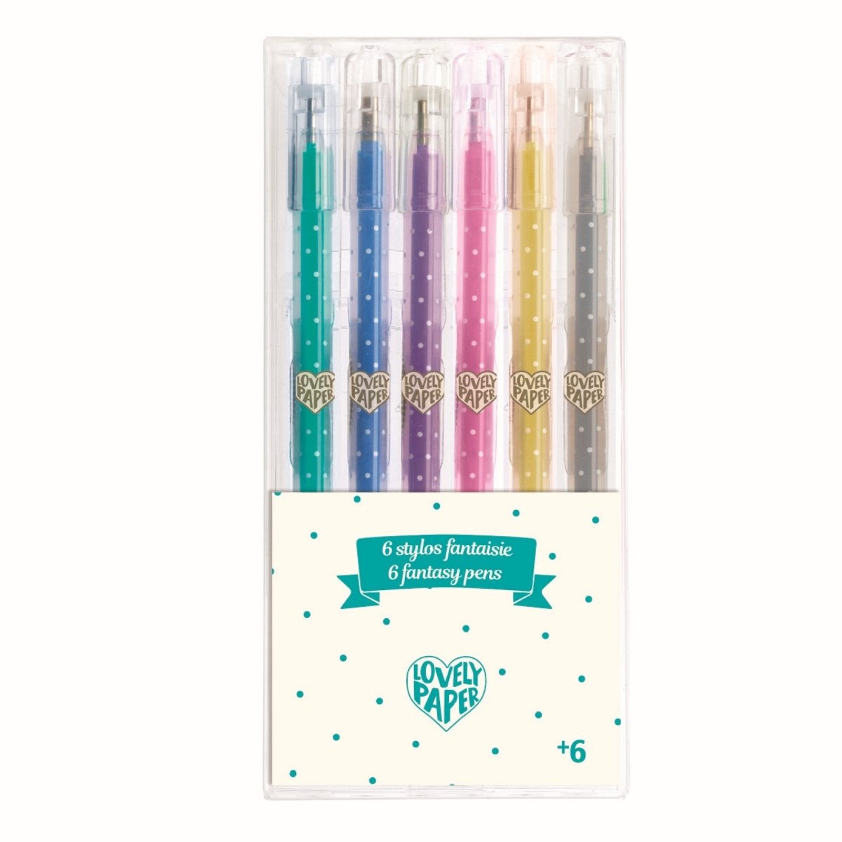 Djeco - 6 Glitzer Gelstifte