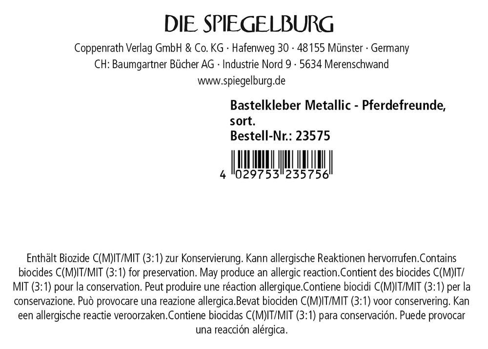Spiegelburg - Pferdefreunde Bastelkleber Metallic Kopie