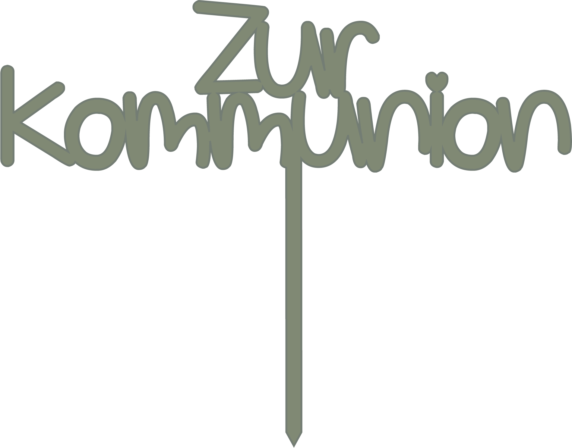 Element-682olive Invy Design - Cake Topper "Zur Kommunion"