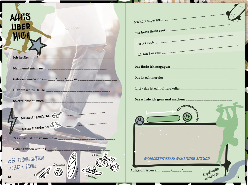 Spiegelburg - Freundebuch: skate-aid