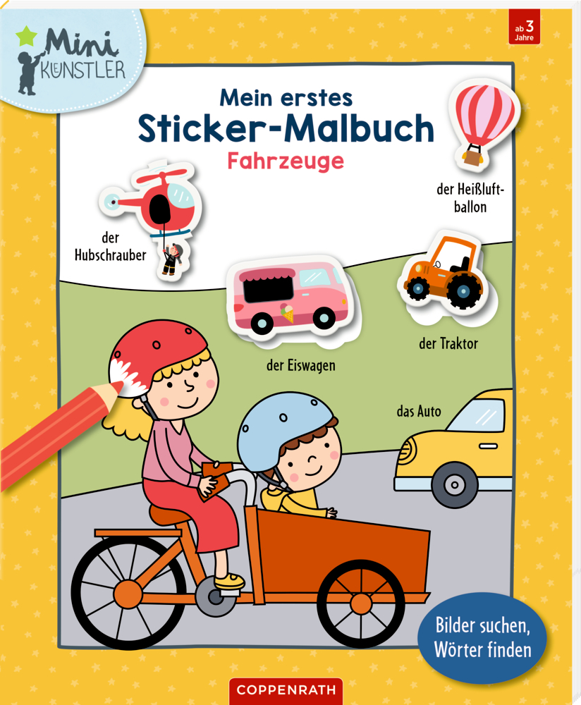 Spiegelburg - Mini-Künstler: Sticker-Malbuch: Fahrzeuge 