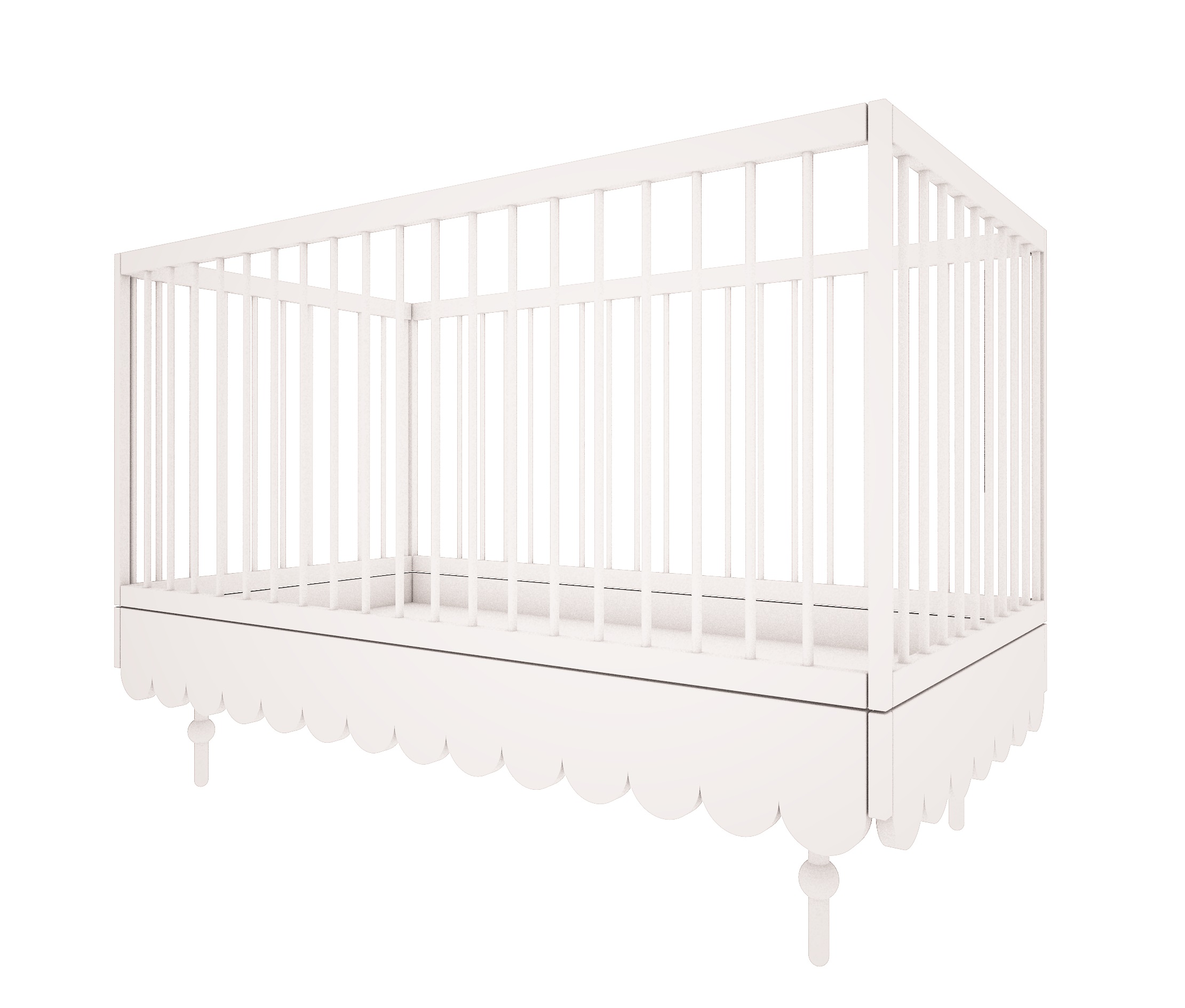 babushka_lozeczko-solo_white_png Wood Luck - Bett Babushka 70x140 off-white