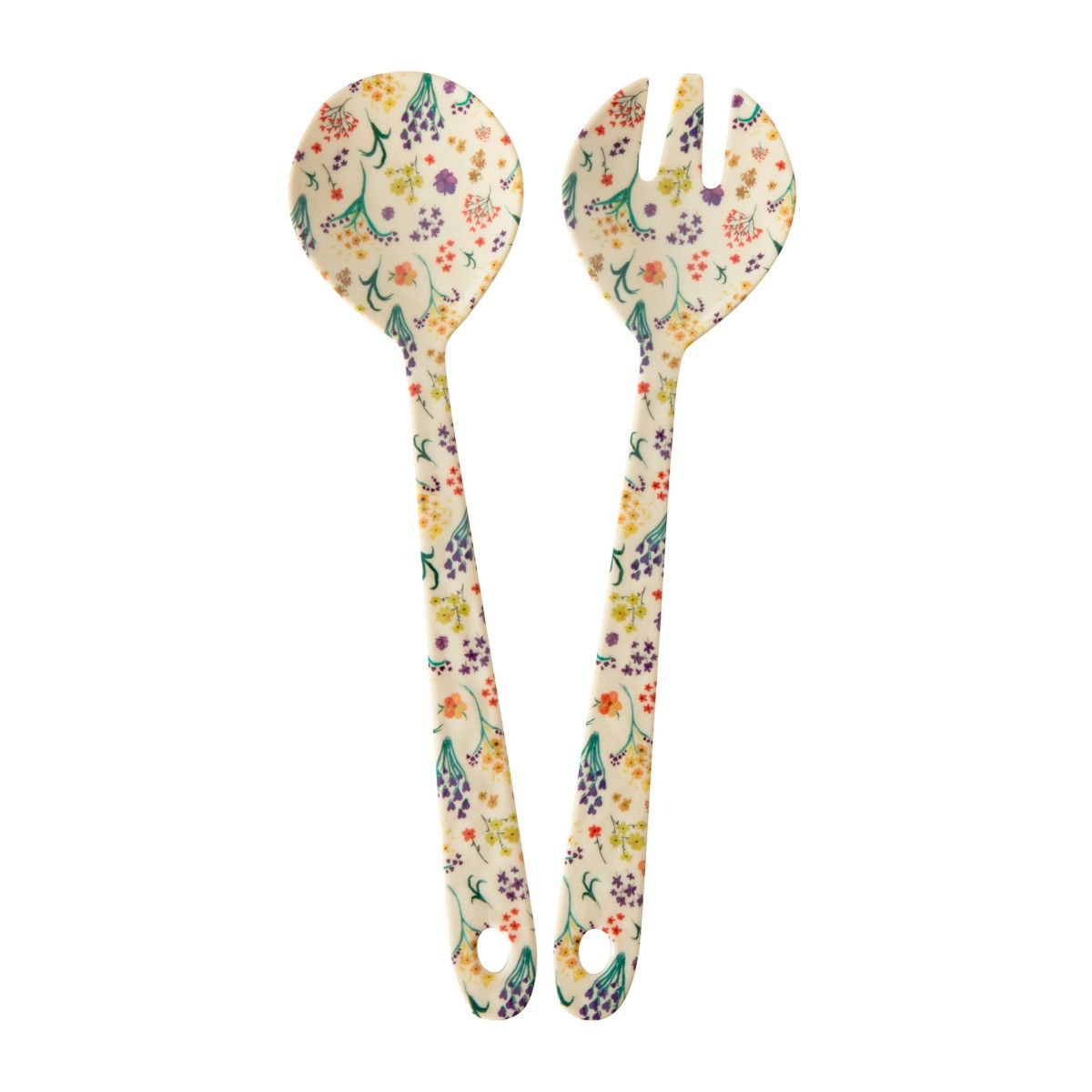 RICE - Salatbesteck Wild Flowers Print