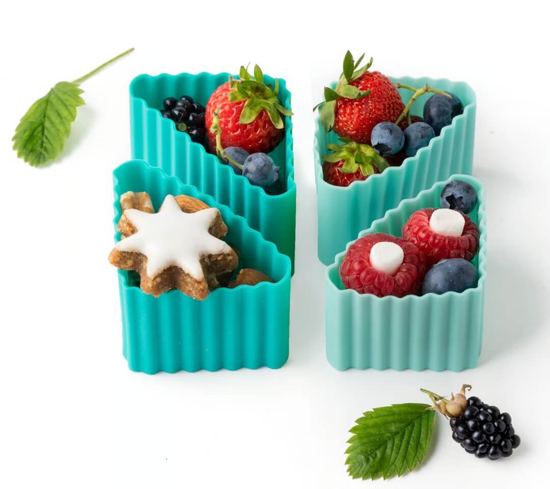 LEKKABOX - Bento Förmchen 4er Set Ocean Triangle Cups LEKKABOX - Bento Förmchen 4er Set Ocean Triangle Cups