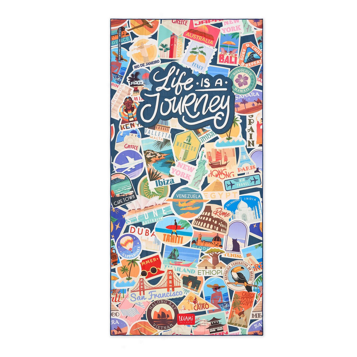Legami - Handtuch aus Mikrofaser Travel Stickers