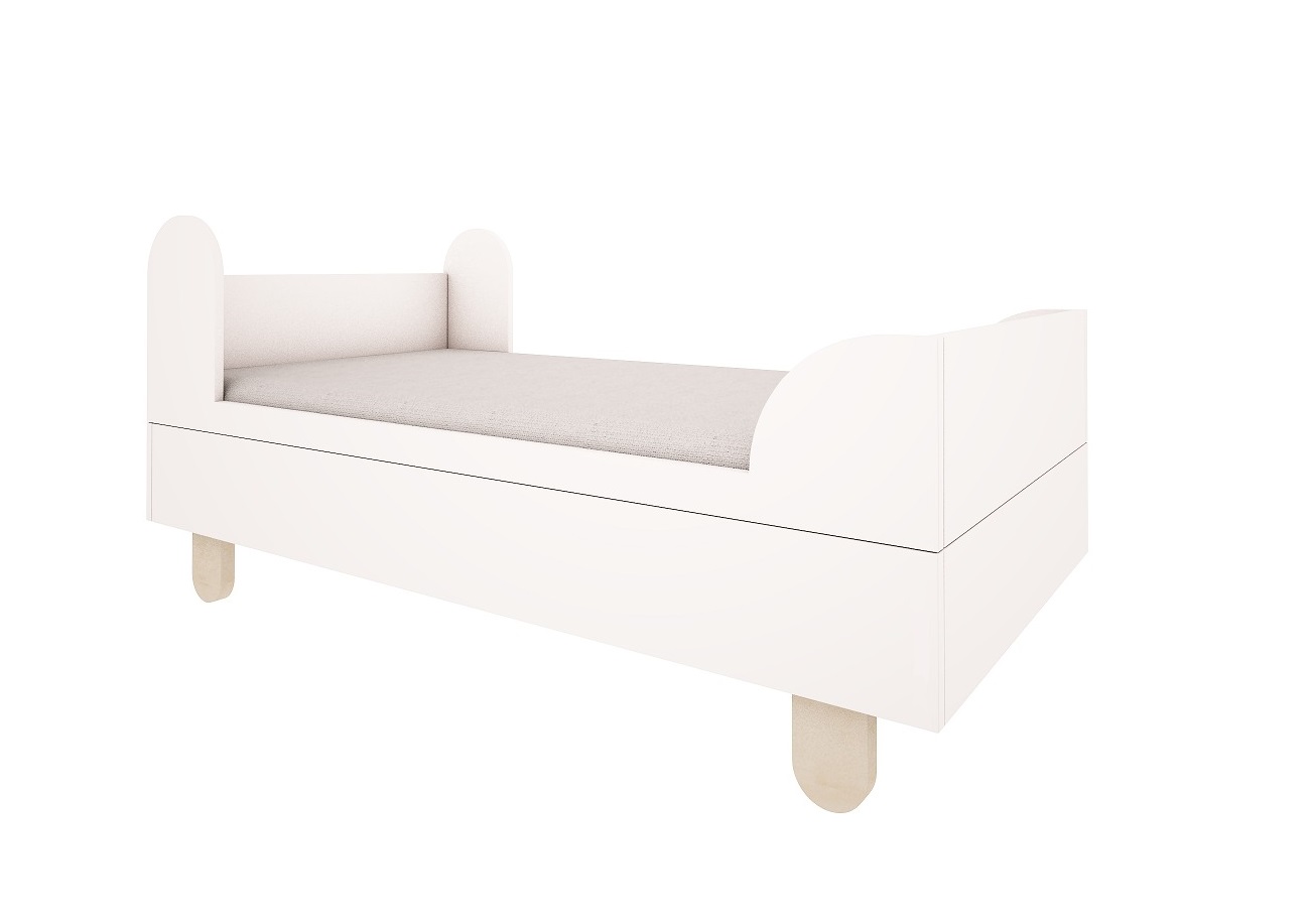 TEDDY_lozeczko_junior_biale_pngvogRc7HjdYtOG Wood Luck - Bett Basic 80x200 off-white