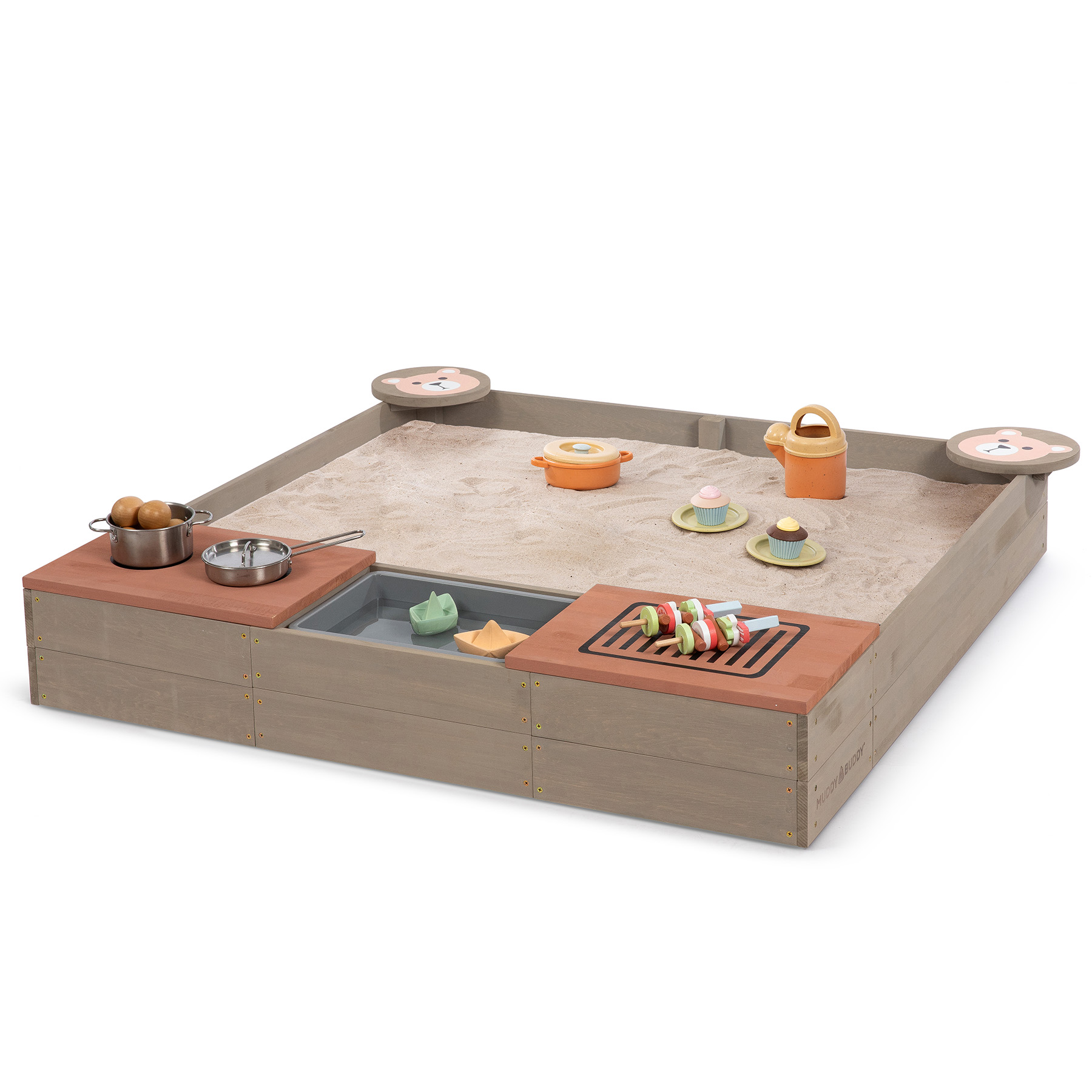 muddy-buddy_sandkasten_wildcat_puderrosa-1 MUDDY BUDDY ® - Sandkasten "Wild Bear" warmgrau puderrosa