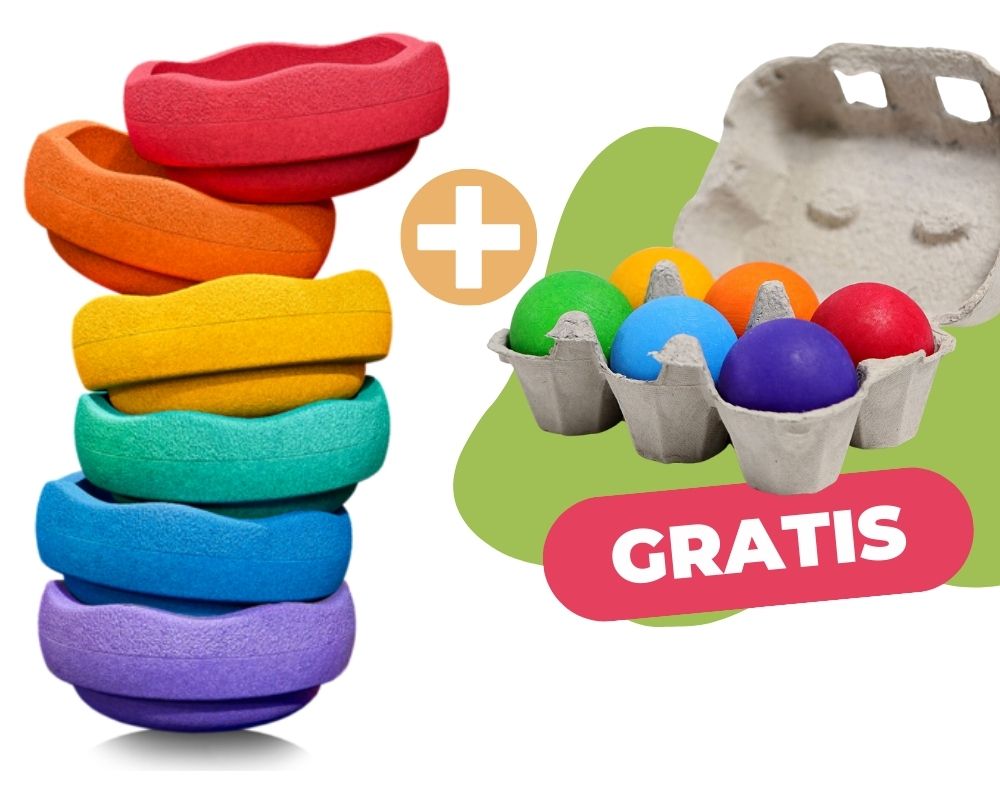 Stapelstein x Grimm's - RAINBOW classic + GRATIS Holzkugeln