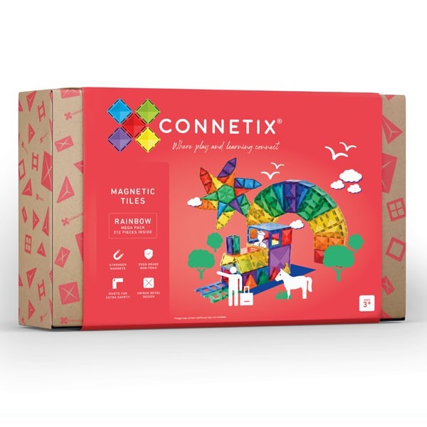 Rainbow-600-x-600_212pc-Mega connetix - Magnetbausteine Rainbow Mega Pack 212-tlg.