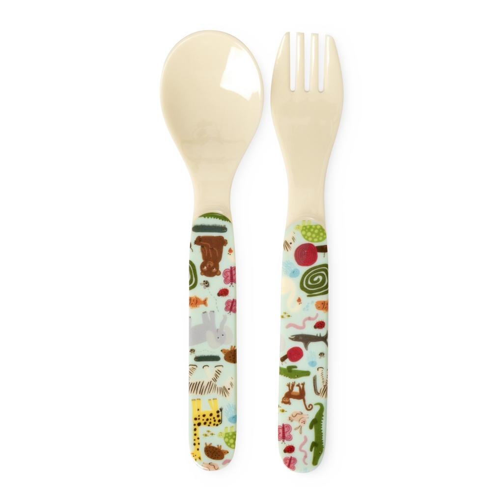 RICE - Besteck-Set Wildlife Mint RICE - Besteck-Set Wildlife Mint