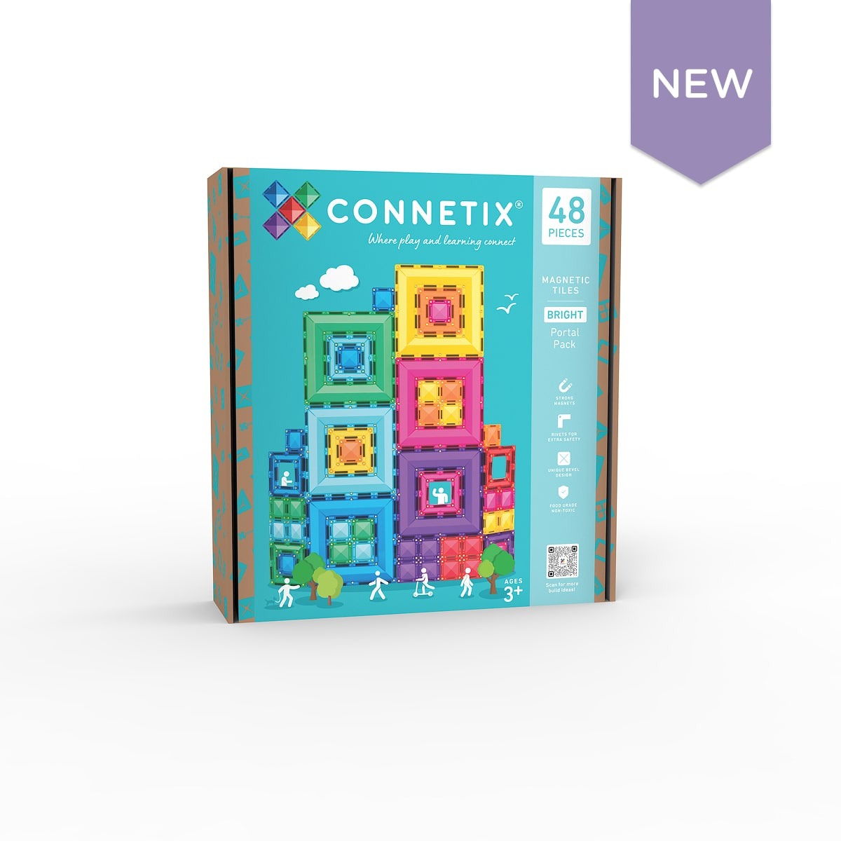connetix - Magnetbausteine Bright Portal Pack 48-tlg.