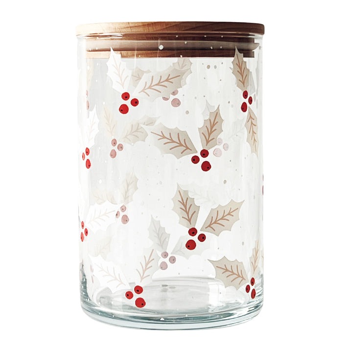 Wunderle - Vorratsglas mit Ilexblättern – Festlicher Zauber für deine Vorräte