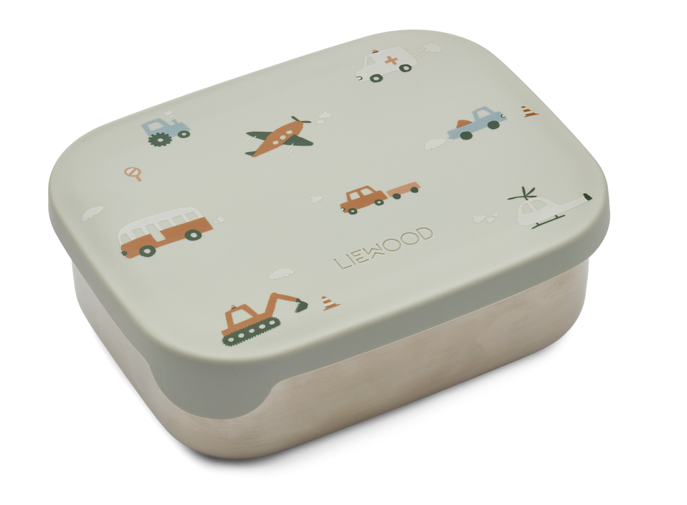 Liewood - Lunchbox Arthur Vehicles/dove blue mix