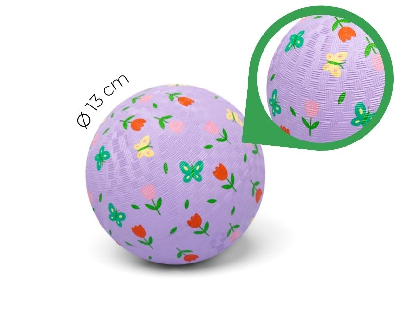 Little L - Ball aus Naturkautschuk "Tulpen" ⌀13cm